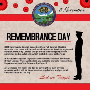 Remembrance Day Info 2020