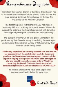 Rememberance Day Info Machen 2020